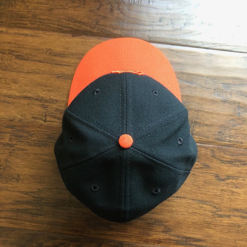 New Era 59 Fifty San Francisco Giants baseball cap hat 7.5 7 1/2 black orange - Picture 3 of 8